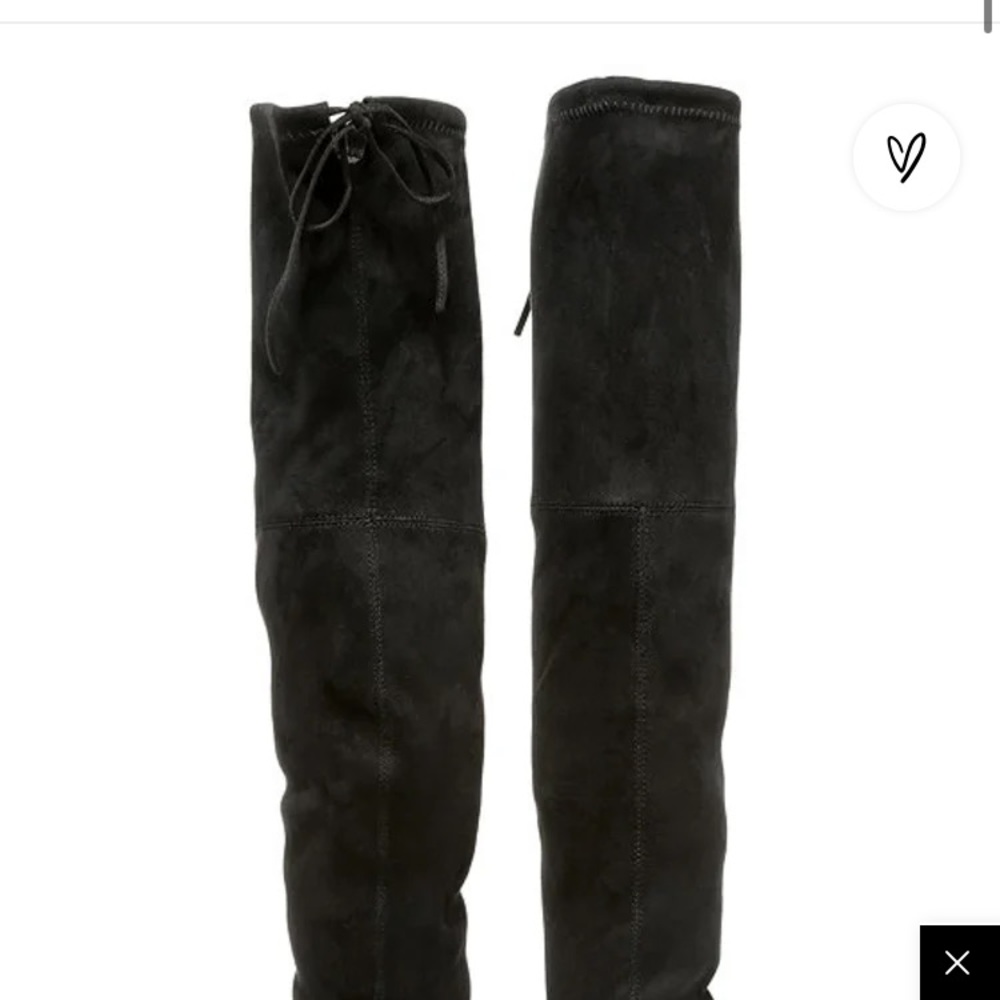 Steve Madden Gorgeous Black Suede Over the Knee Boots - Picture 5 of 9